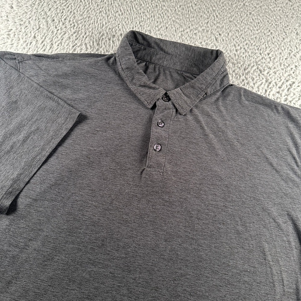 Vuori‎ Strato Tech Polo Shirt Mens XL Gray Short Sleeve Performance Casual
